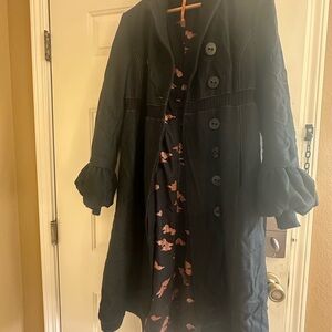 Cop.Copine Black  Chic Coat, Size 42